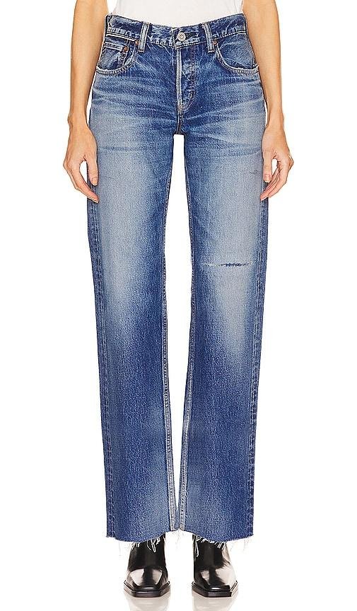 Moussy Vintage Whitmar Straight in Blue by MOUSSY VINTAGE