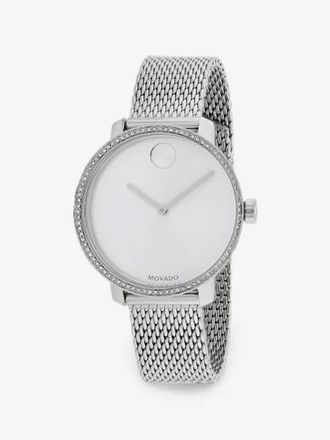 Bold crystal-embellished 34mm watch by MOVADO