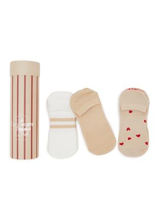 Classic Low Rise Grip Socks Set of 3 — Almond by MOVEACTIVE