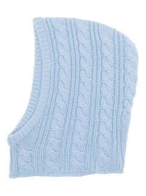 cable-knit wool-cashmere balaclava by MR MITTENS