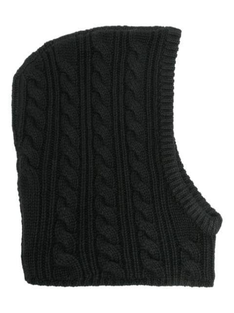 ribbed cable-knit balaclava by MR MITTENS