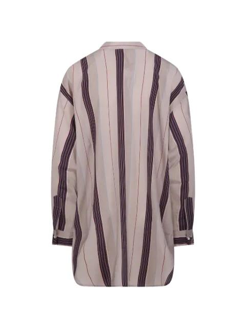 striped button-fastening shirt by MR.MRS SHIRT