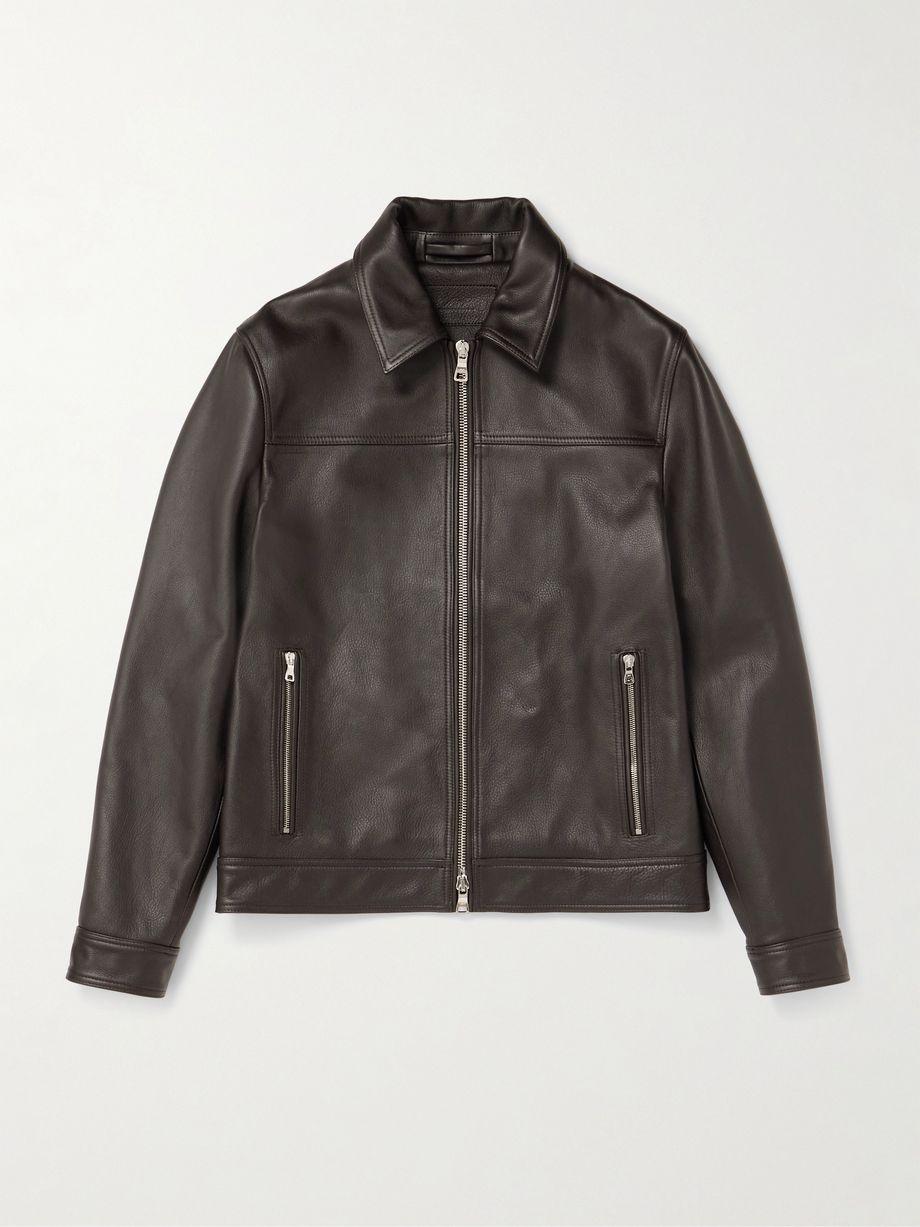 Full-Grain Leather Coach Jacket by MR P.