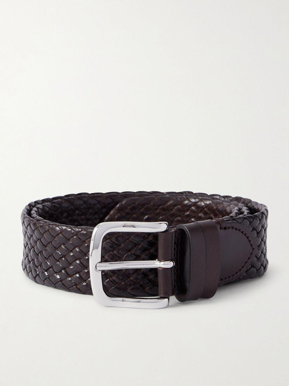 Luxe 3.5cm Woven Leather Belt by MR P.