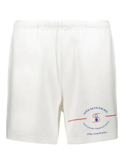 drawstring-waist print shorts by MR. SATURDAY