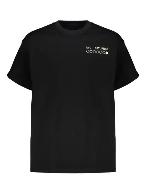 ribbed-neckline logo t-shirt by MR. SATURDAY