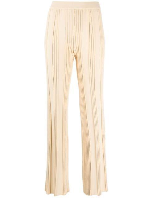 pleated-detail straight-leg trousers by MRZ