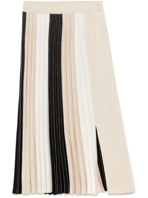 plissé colourblock midi skirt by MRZ