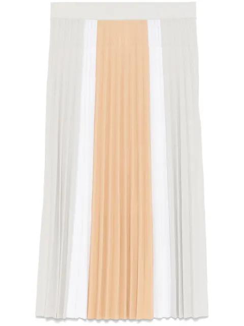 plissé colourblock midi skirt by MRZ