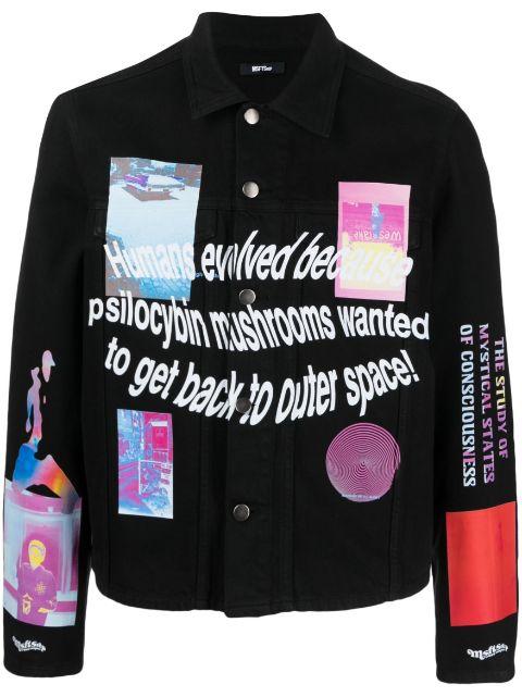 graphic-print denim jacket by MSFTSREP