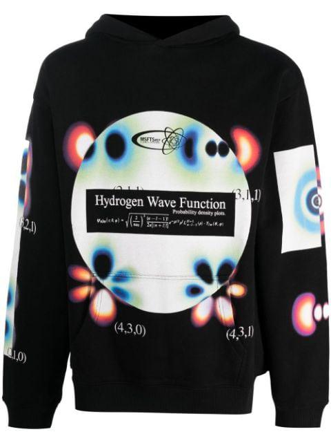 graphic-printed cotton hoodie by MSFTSREP
