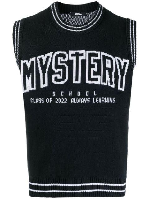intarsia-knit logo vest by MSFTSREP