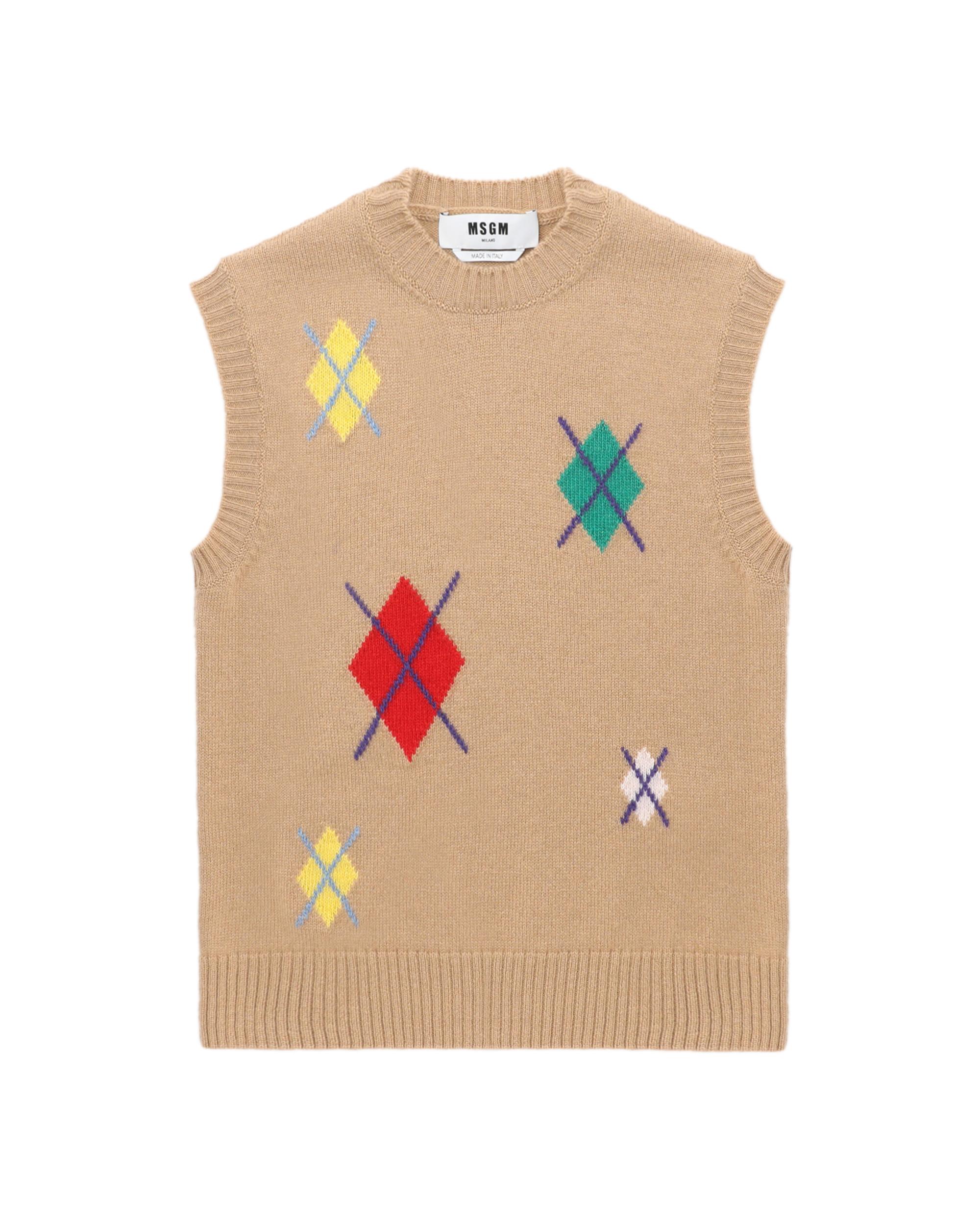 Argyle knit vest by MSGM