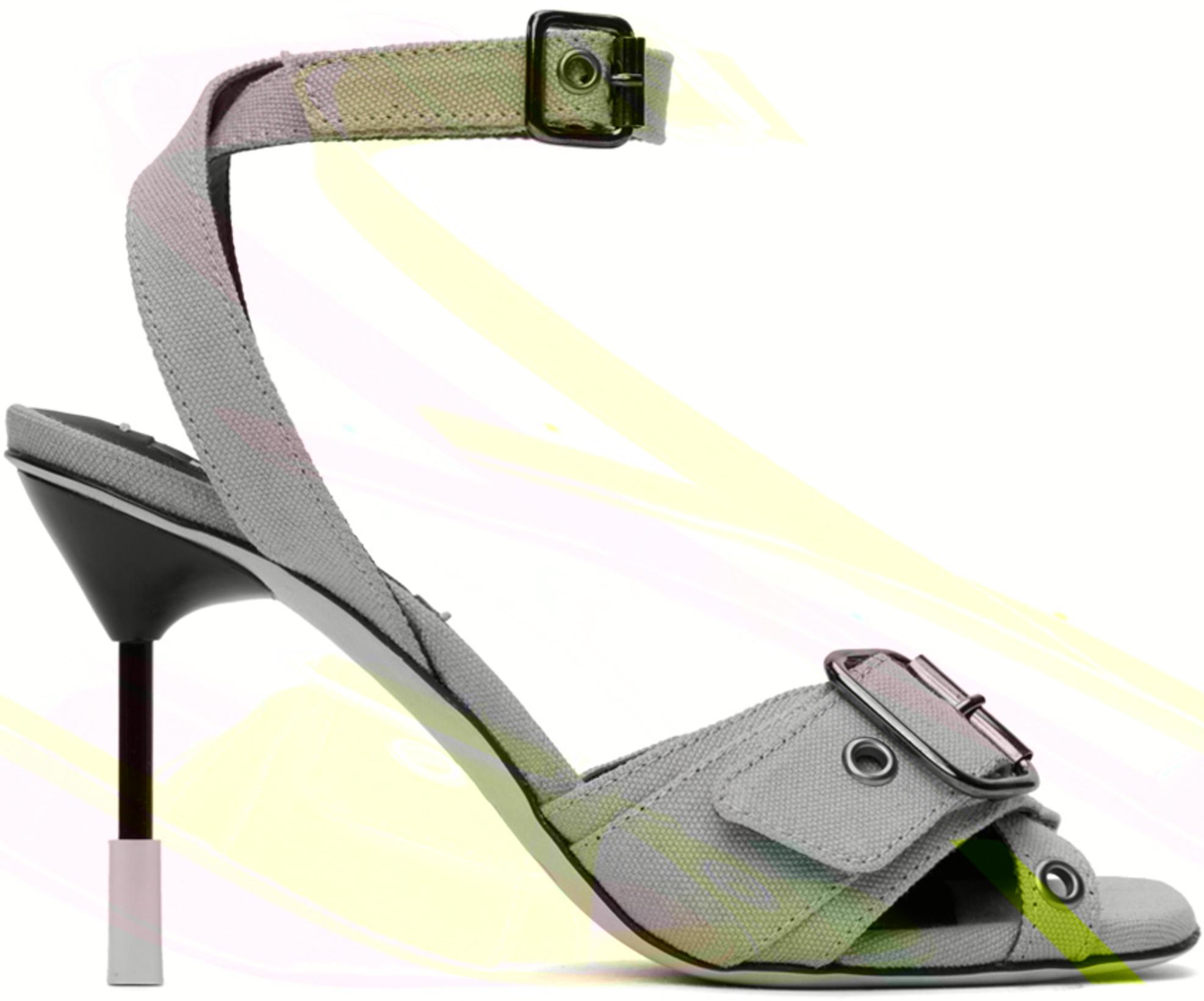 Beige 'Iconic MSGM' Heeled Sandals by MSGM