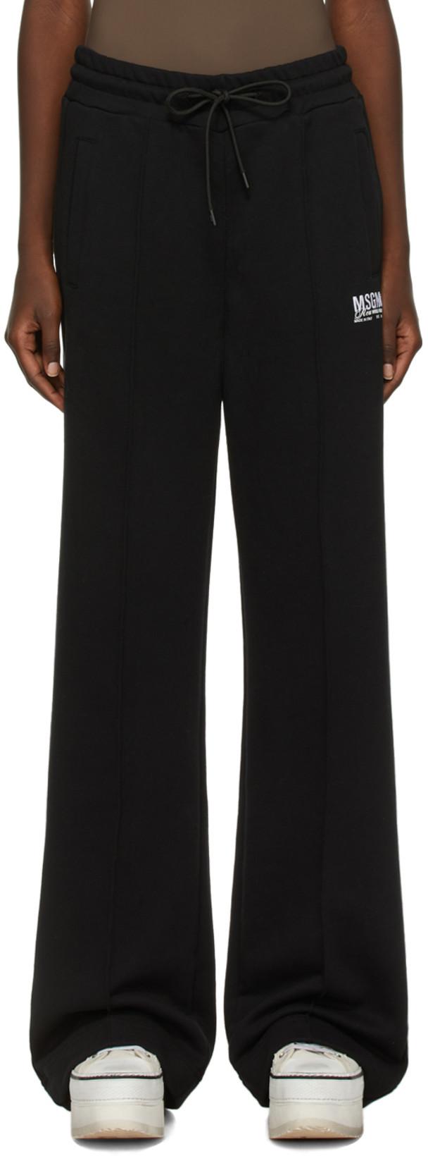 Black Logo Lounge Pants by MSGM