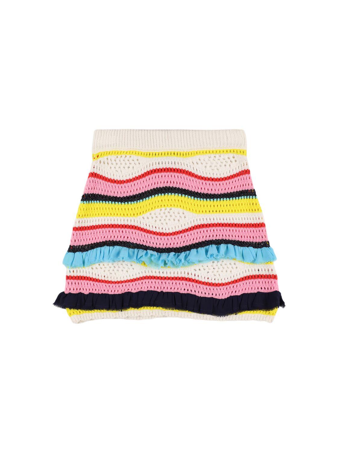 Cotton Blend Knit Skirt by MSGM