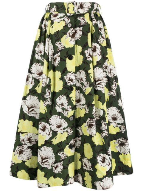 Hibiscus Camouflage-print skirt by MSGM