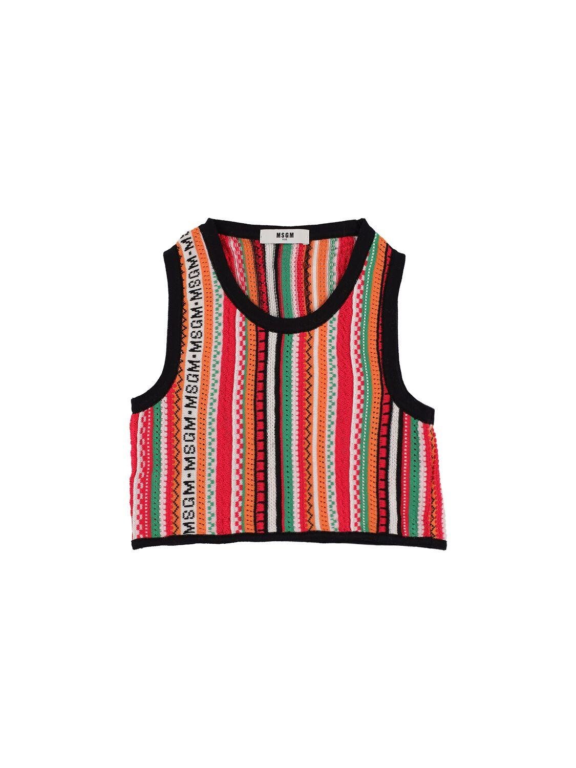Knitted Cotton Top by MSGM