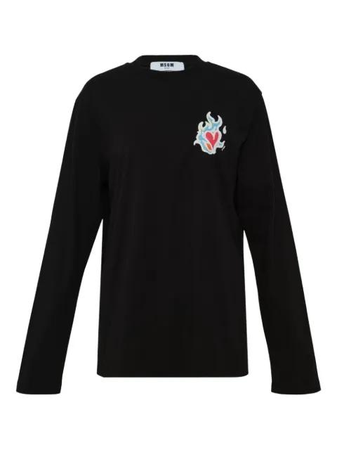 Love Logo long-sleeve top by MSGM