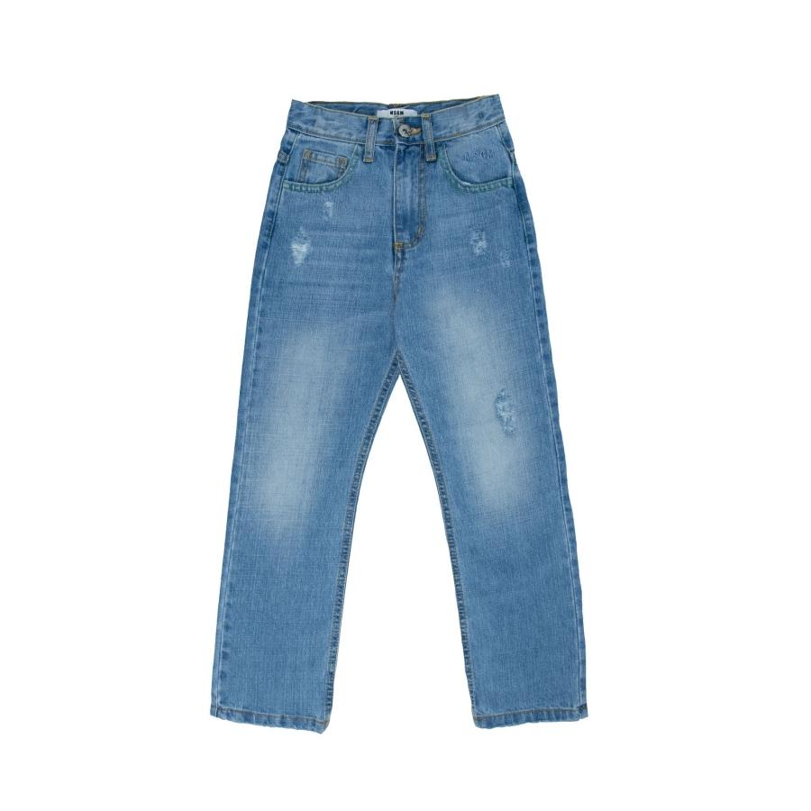 MSGM Boys Rip Wash Denim Jeans by MSGM