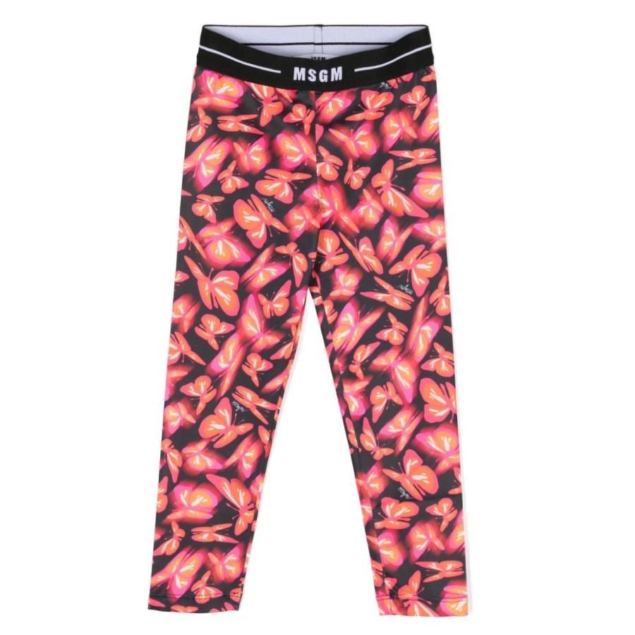 MSGM Kids Butterfly Print Leggings by MSGM