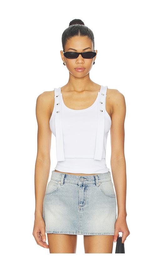 MSGM Tank Top in White by MSGM