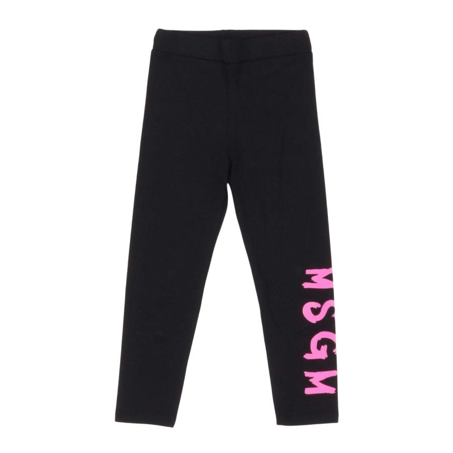 Msgm Logo-Print Cotton Leggings by MSGM