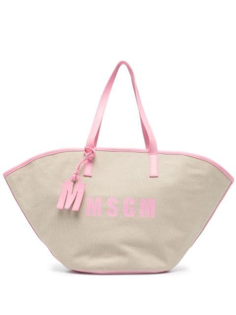 New logo-print tote bag by MSGM