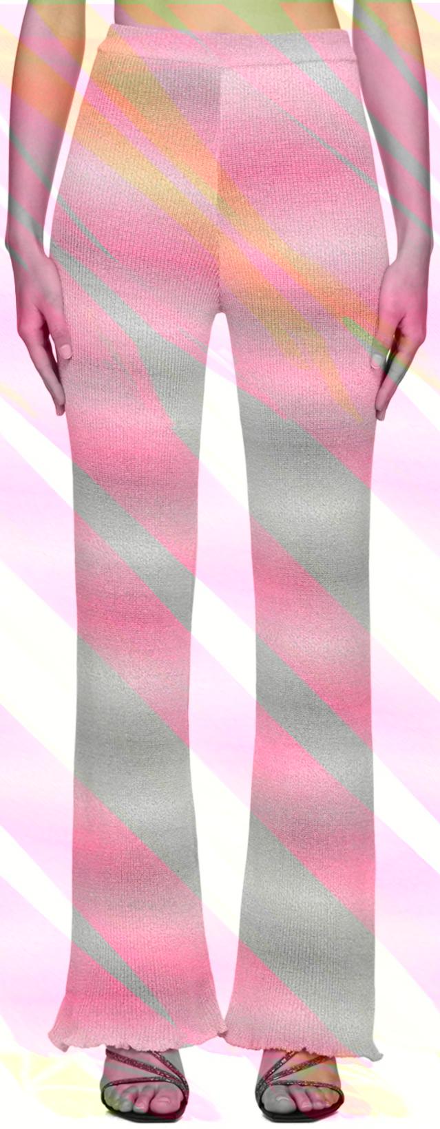 Pink Gradient Trousers by MSGM