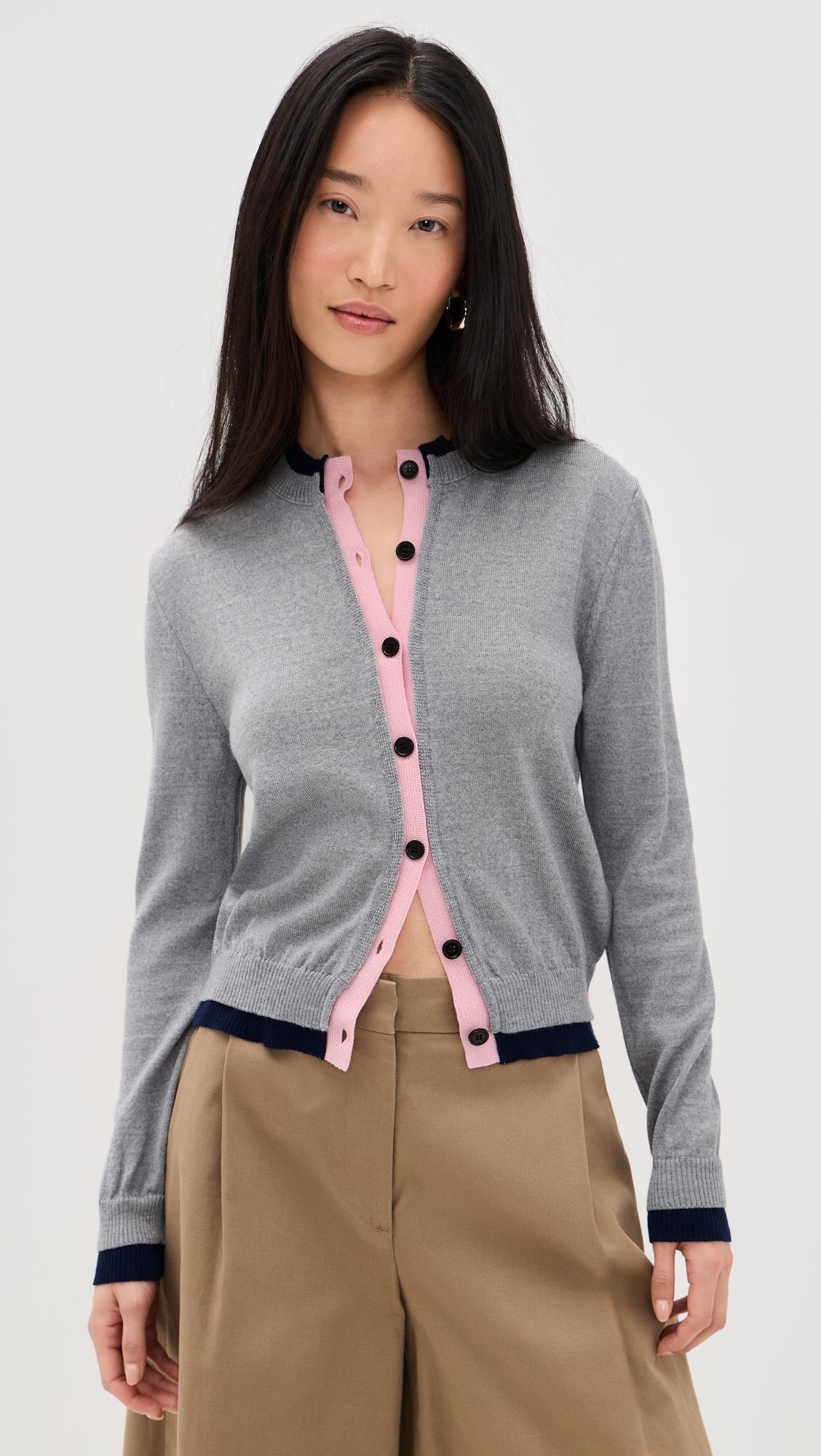 Trim Wool Cardigan by MSGM