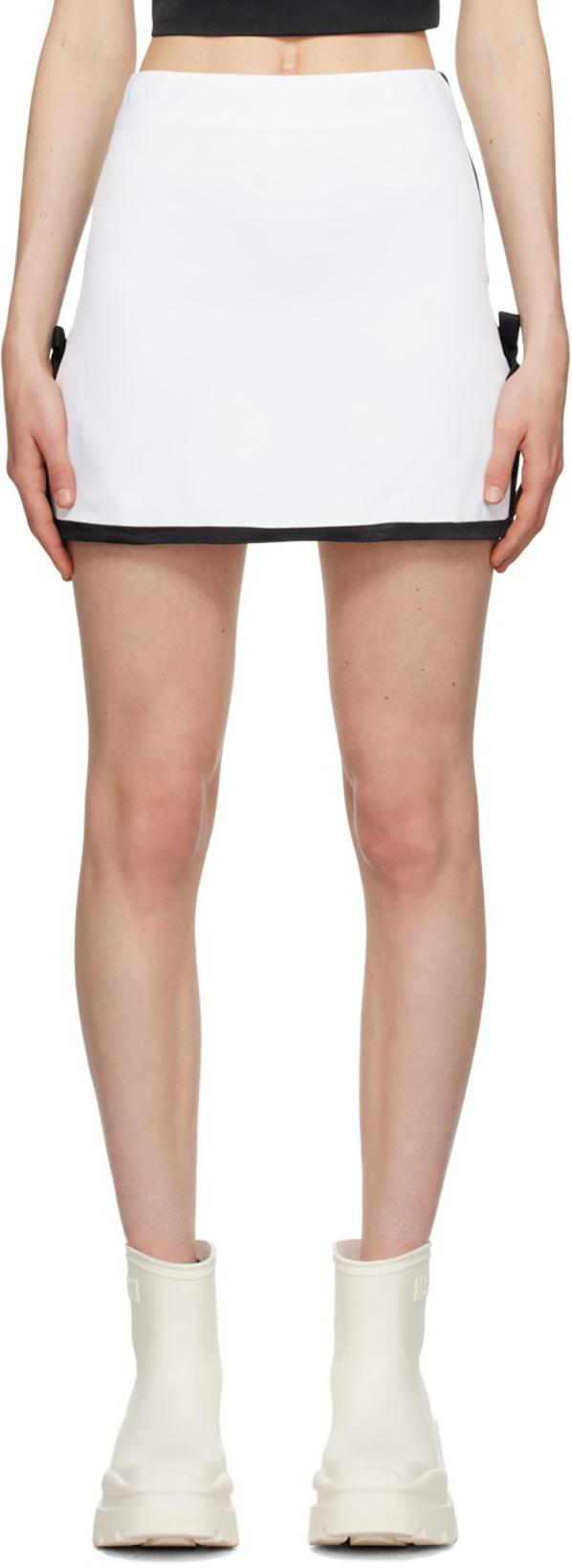White Bow Miniskirt by MSGM