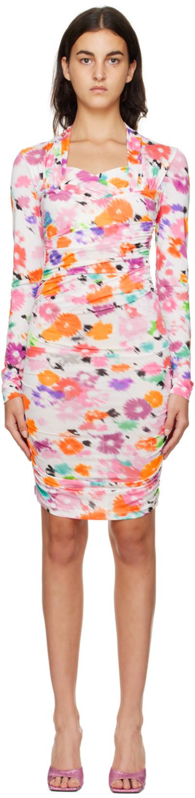 White Print Minidress by MSGM