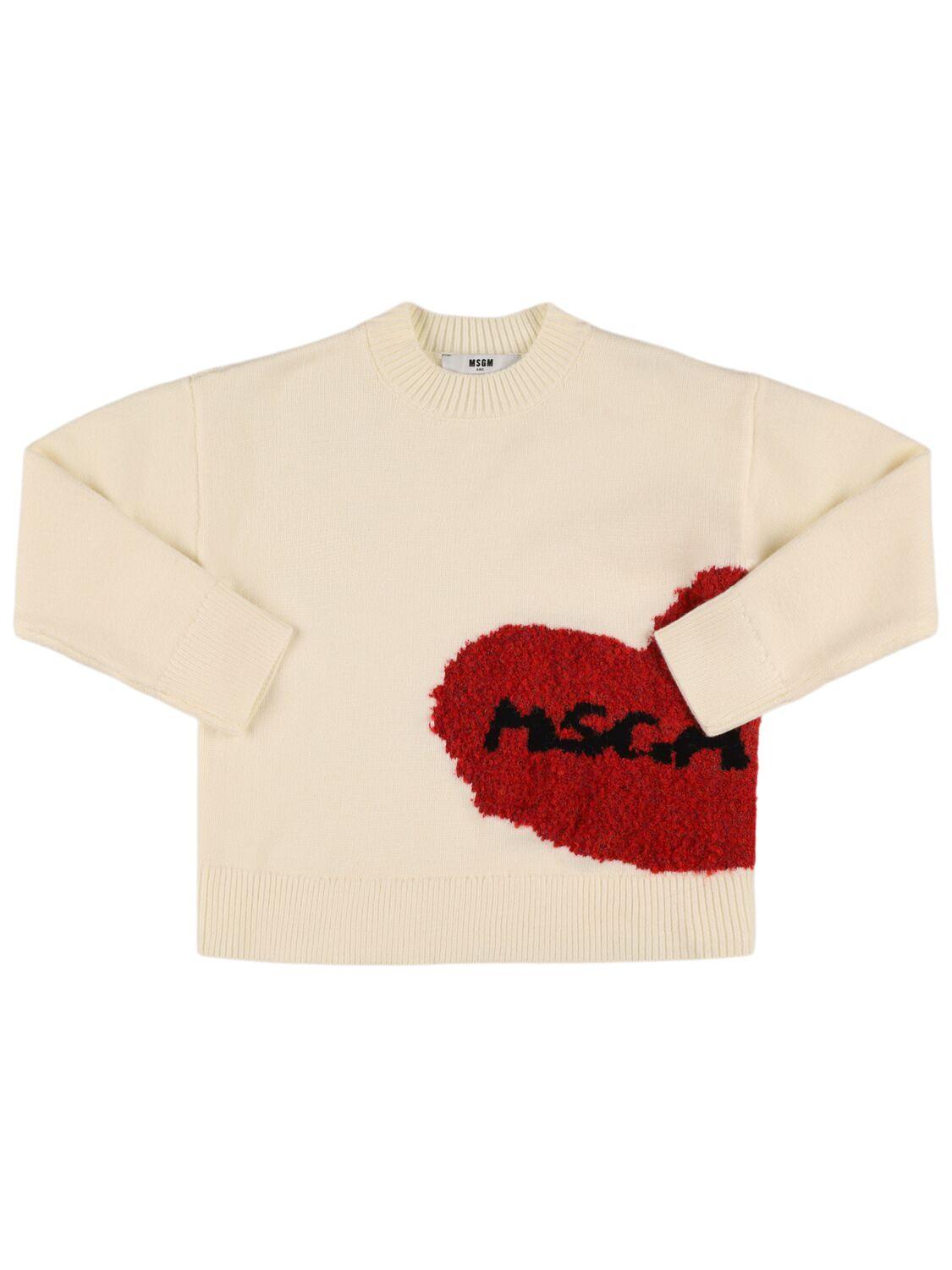 Wool Blend Knit Sweater by MSGM