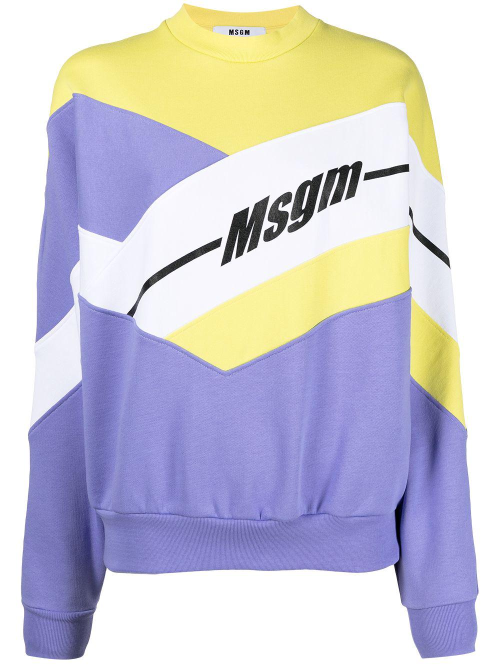 abstract-print long-sleeve sweatshirt by MSGM