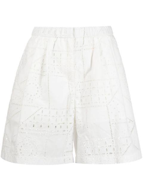 all-over perforated-design shorts by MSGM
