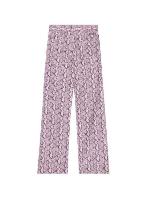animal-print trousers by MSGM