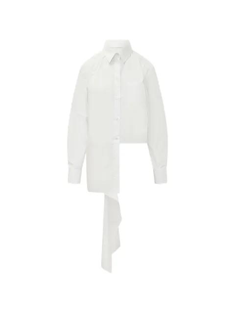 asymmetric-hem draped shirt by MSGM