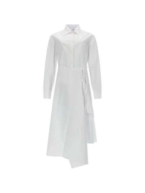 asymmetric-hem wrap-style dress by MSGM