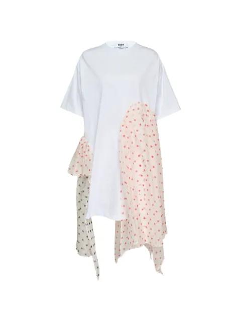 asymmetric polka-dot dress by MSGM