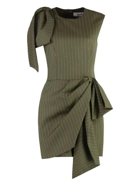 asymmetric wool-blend dress by MSGM