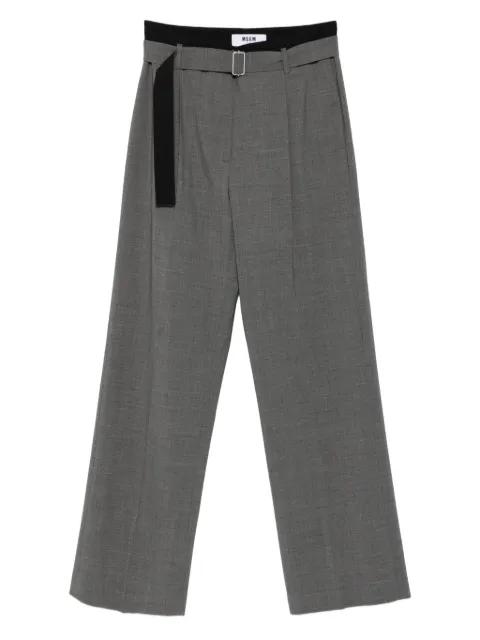 belted pleated trousers by MSGM