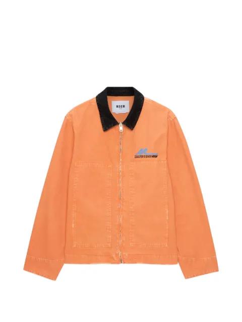 black-collar denim jacket by MSGM
