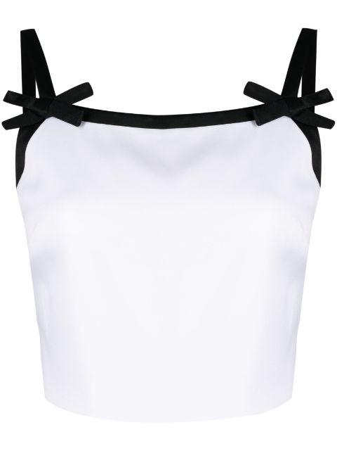 bow-detail crop top by MSGM