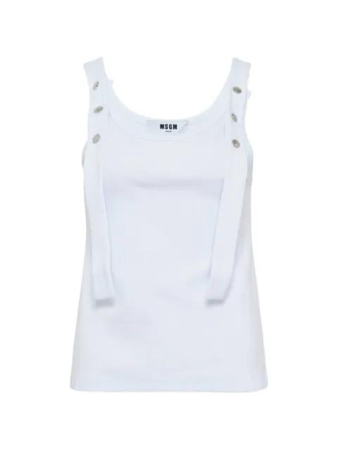 button-detail tank top by MSGM