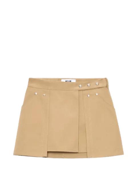 button-details wrap A-line skirt by MSGM