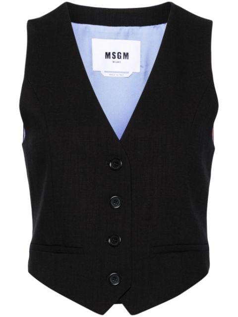 button-up tailored waistcoat by MSGM
