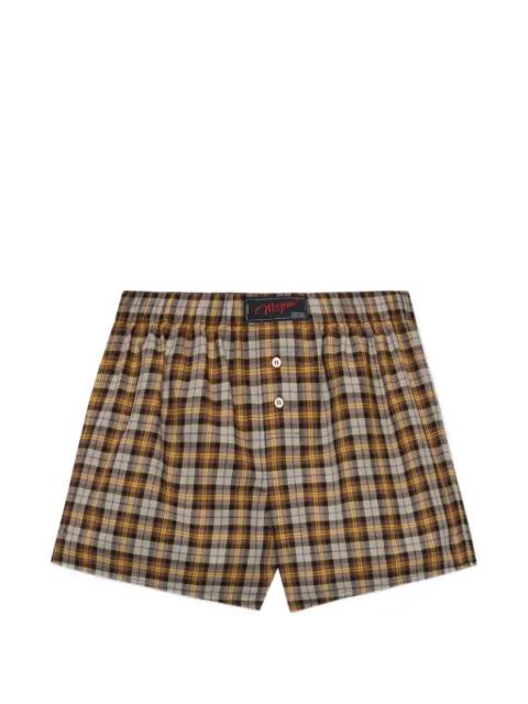 buttoned checked shorts by MSGM