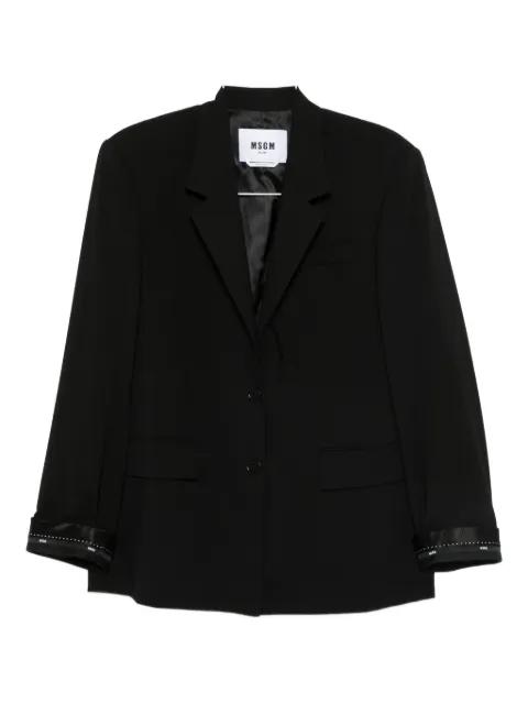 buttoned embellished-cuff jacket by MSGM