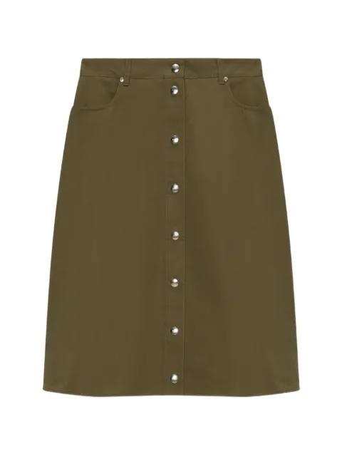 buttoned midi A-line skirt by MSGM
