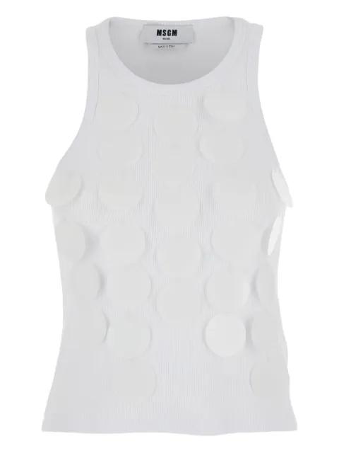 chainmail-effect tank top by MSGM